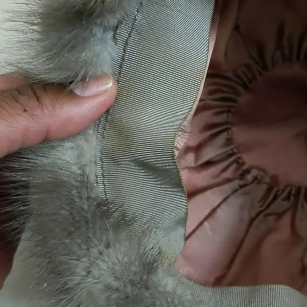 Vintage 1950's Grey Fur Mink Cloche Bucket Hat - Picture 5 of 8